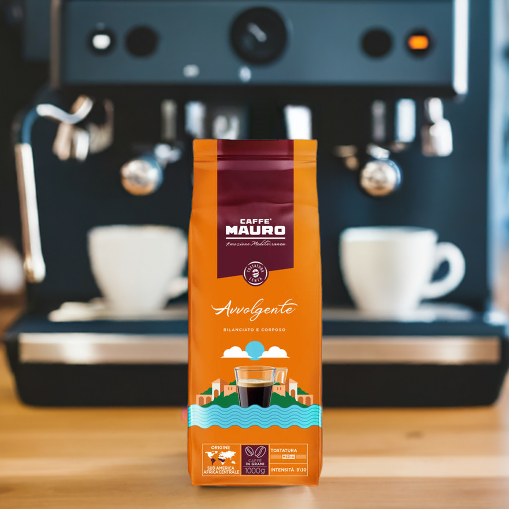 Caffè Mauro Avvolgente mit dichter Crema, schokoladigem Aroma und mediterraner Röstung im Test.