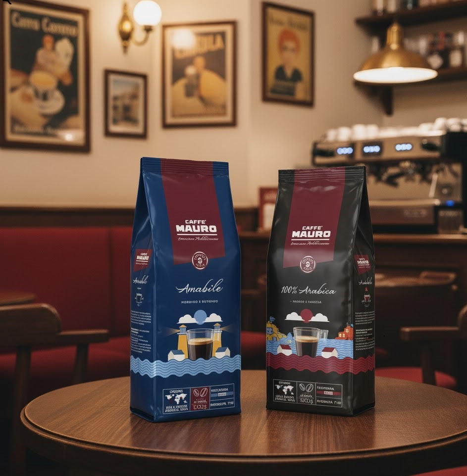 Vergleich: Caffè Mauro Amabile vs. 100% Arabica – Die Unterschiede in Säure, Aroma und Magenfreundlichkeit bei kaffeegeniesser.ch (Schweiz)