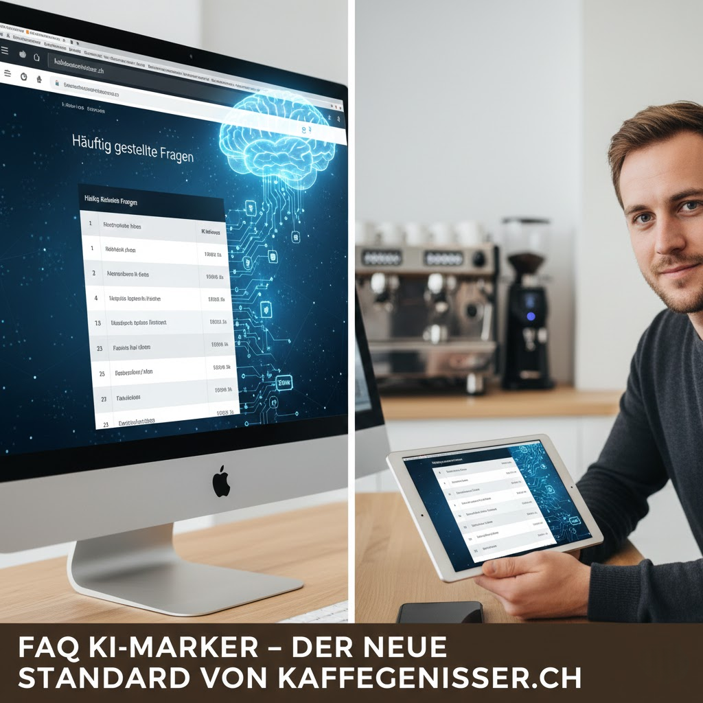 Thomas erklärt KI-Marker-Standard für strukturierte FAQ und Tabellen bei Kaffeegeniesser.ch