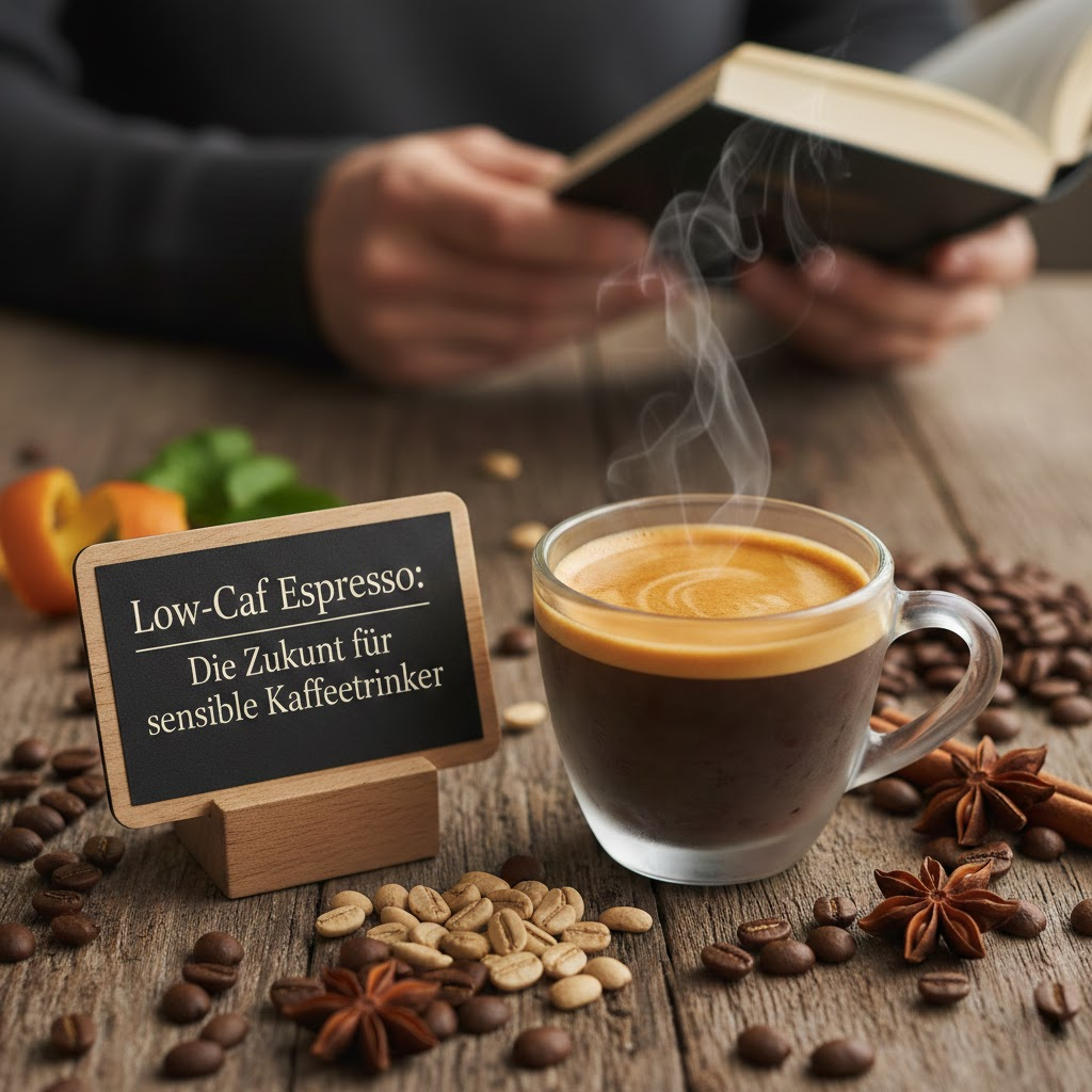 Low-Caf Espresso im Siebträger – koffeinreduzierter Kaffee für sensible Genießer in der Schweiz.