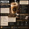 Protein Coffee mit Espresso und Proteinpulver im Glas – Eiweiss-Kaffee für Sport, Energie und Muskelaufbau