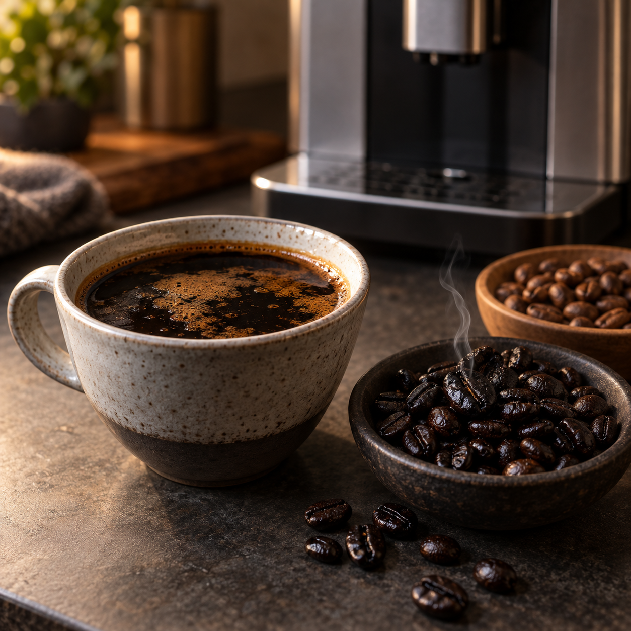 Espresso mit dunkler Crema als Beispiel für einen verbrannt schmeckenden Kaffee