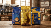 Lavazza Gold Selection, Mövenpick Caffè Crema und Chicco d'Oro im Schweizer Kaffeebohnen-Vergleich.