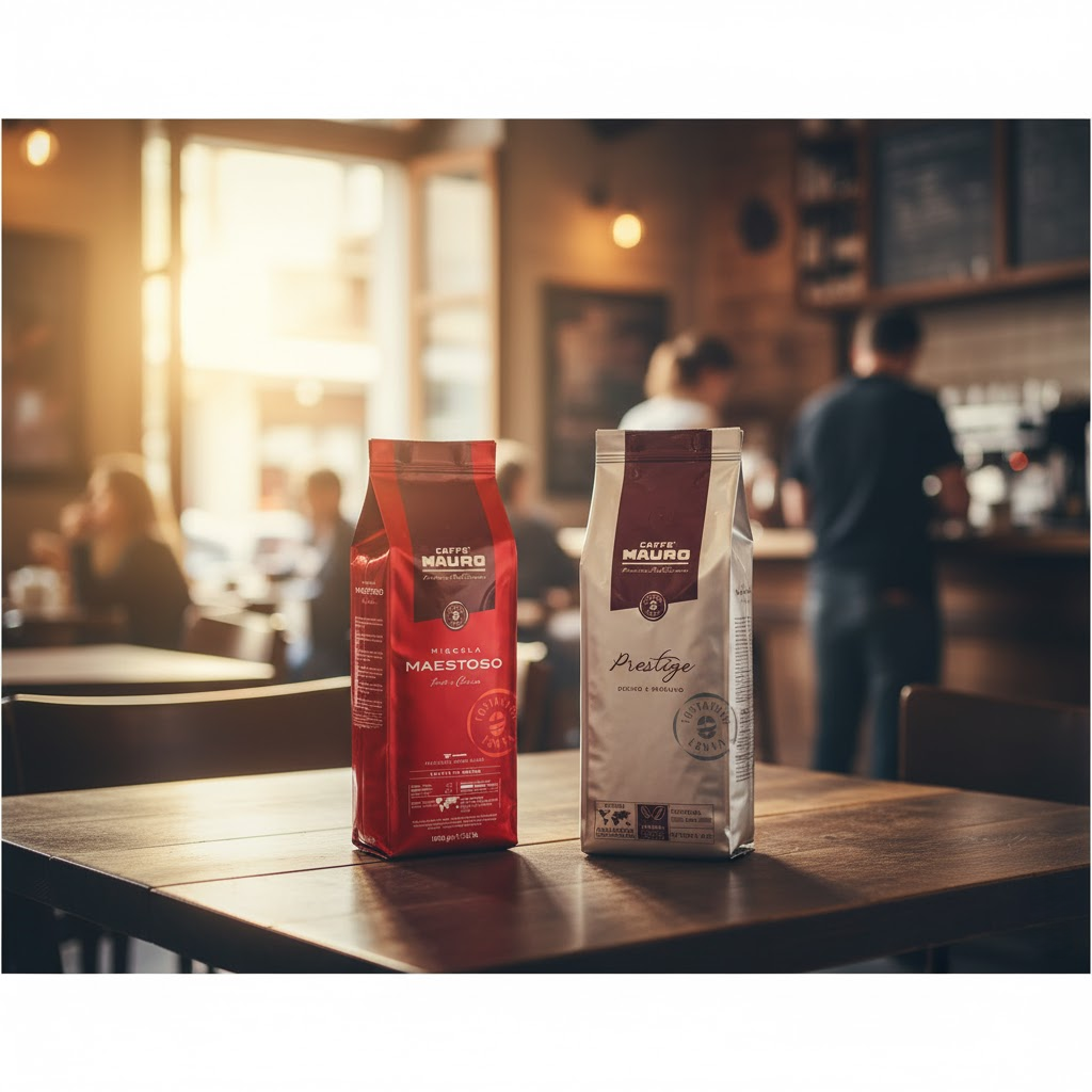 Caffè Mauro Prestige und Maestoso mit zwei frisch zubereiteten Espressi im direkten Geschmackstest