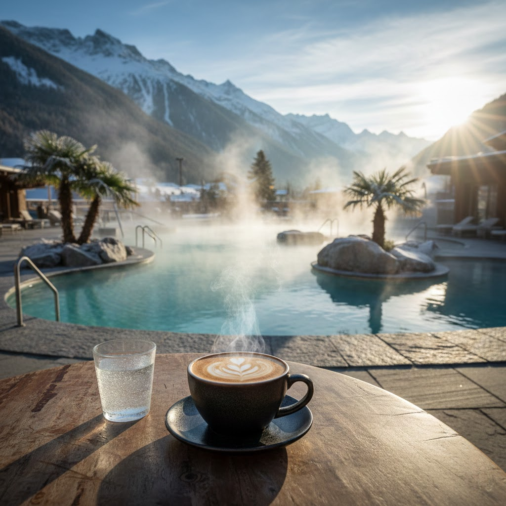 Barista-Test im Restaurant Olives d'Or in Bad Ragaz – Espresso und Milchkaffee mit konstantem Aroma.