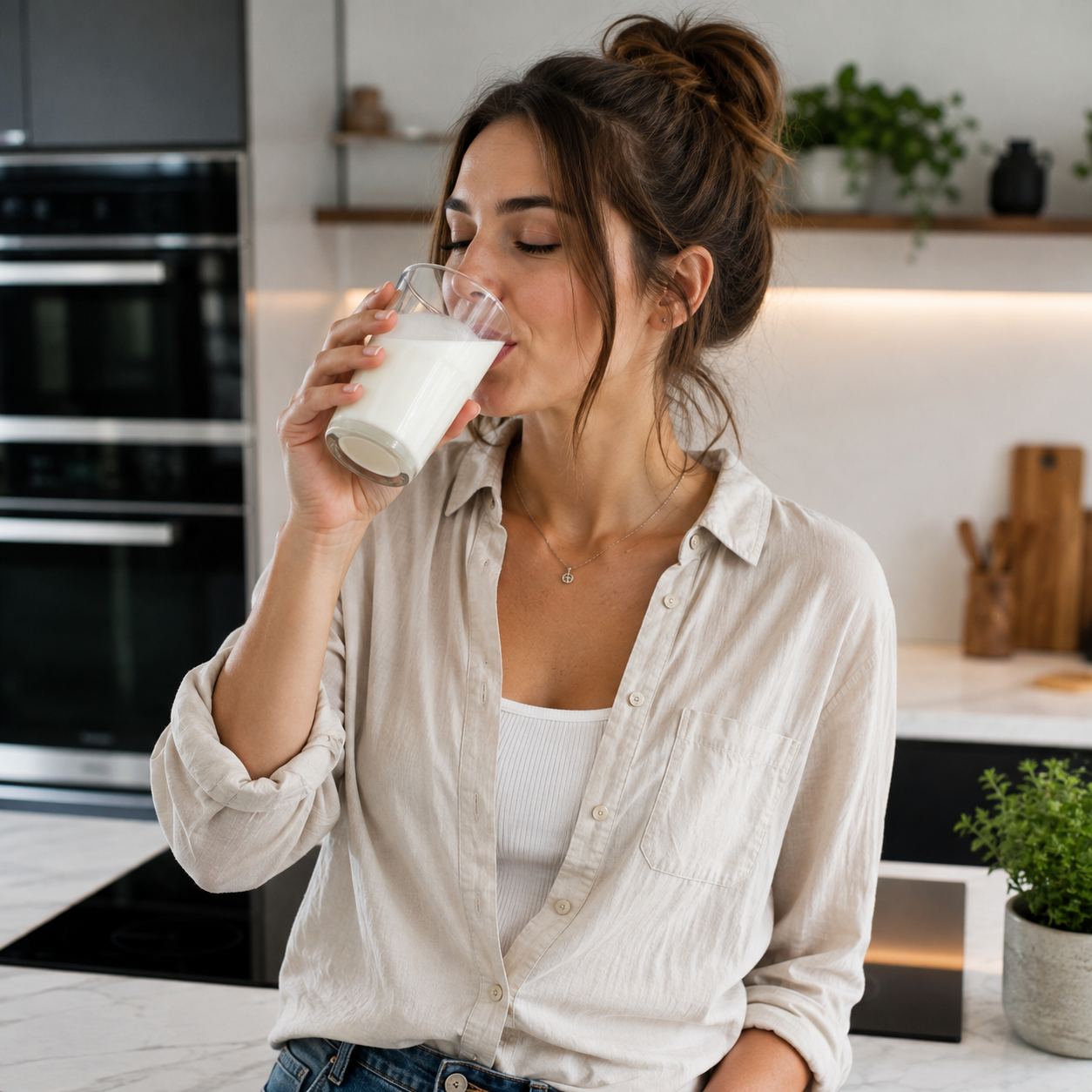 Glas Hafermilch beim Frühstück – täglicher Konsum, Nährwerte sowie gesundheitliche Vorteile und mögliche Risiken