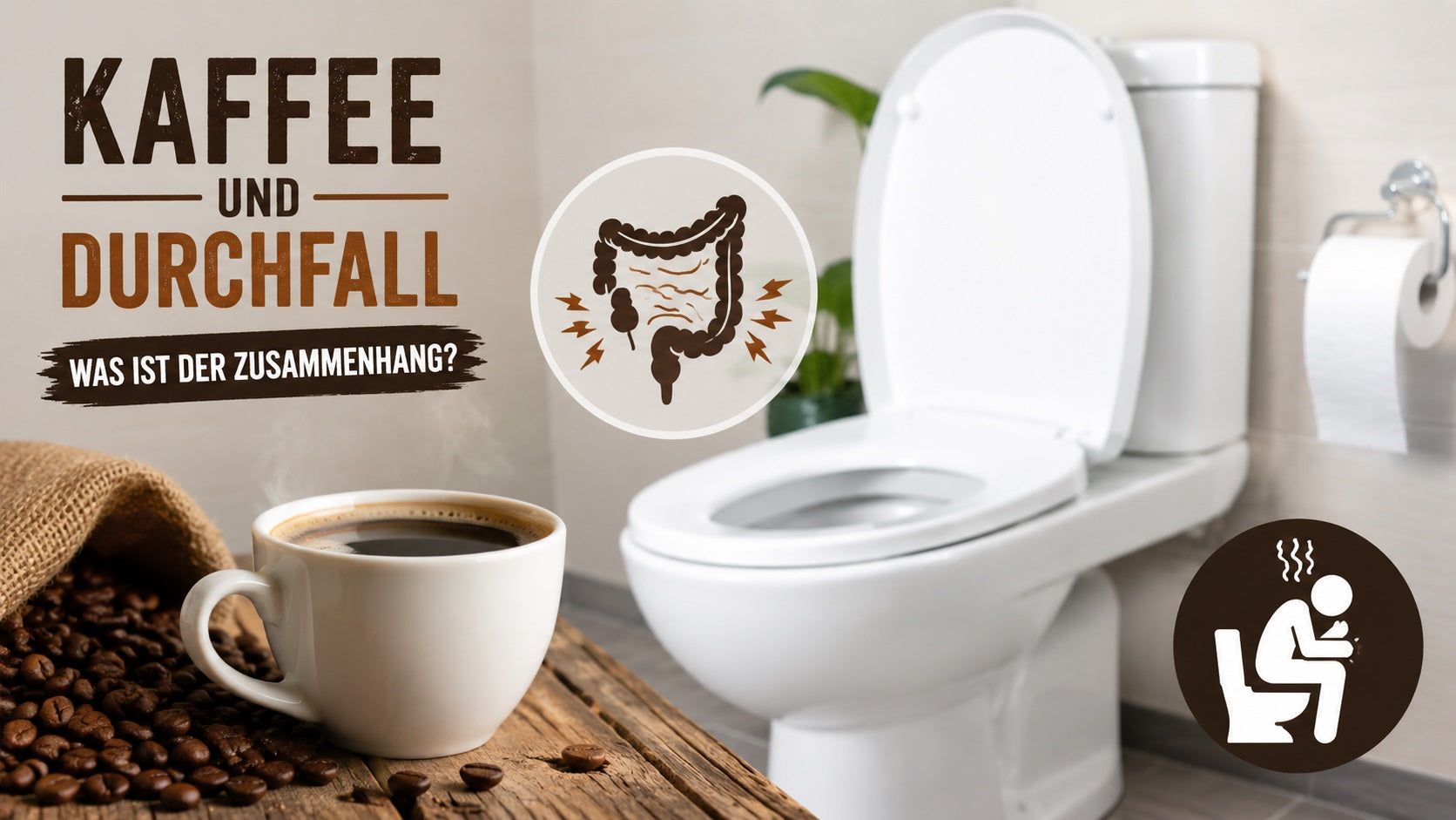 Kaffee und Verdauung: Ursachen für Durchfall, Reizdarm, Sodbrennen und magenfreundliche Alternativen.