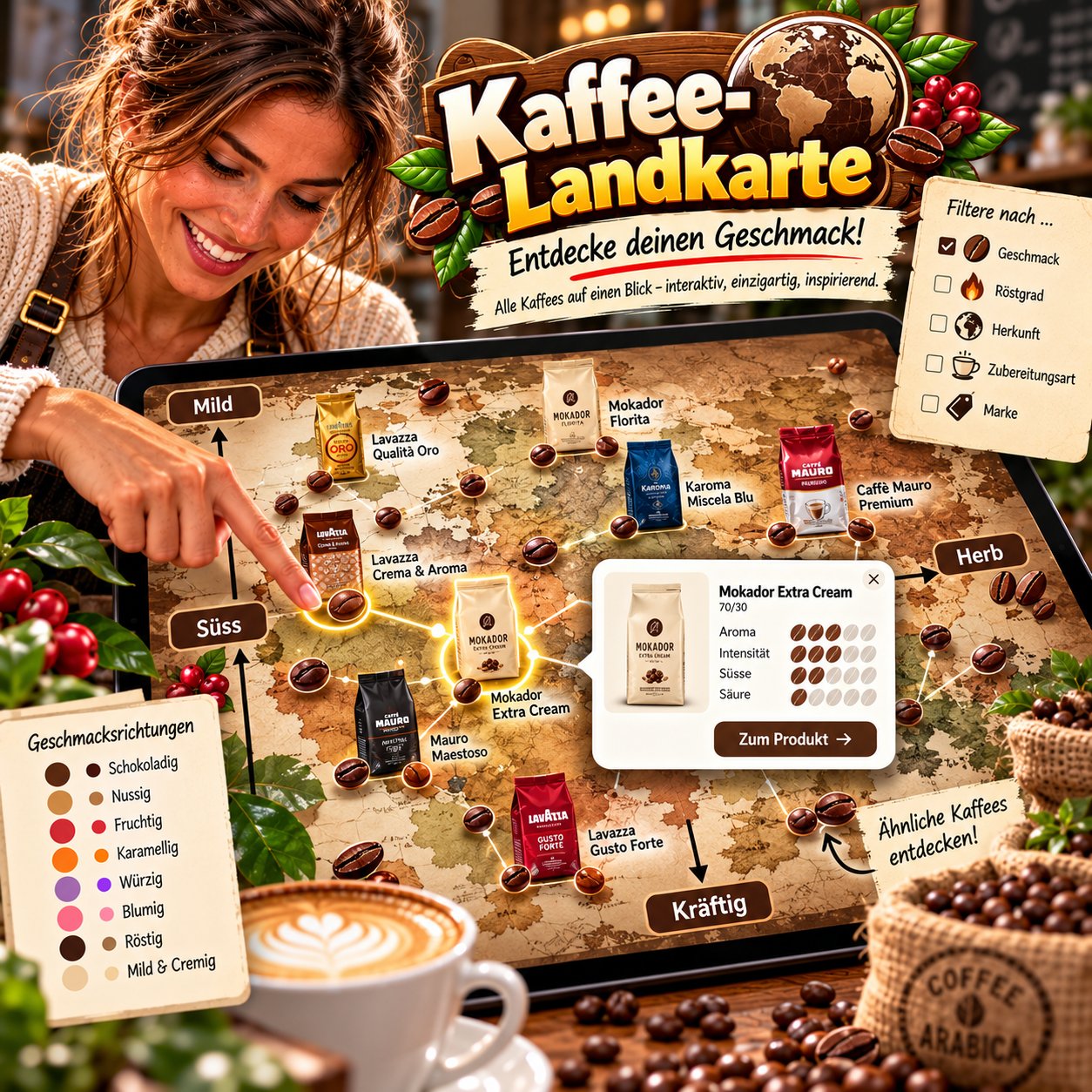 Ciao Fehlkauf! Die Kaffee-Landkarte für deinen Geschmack