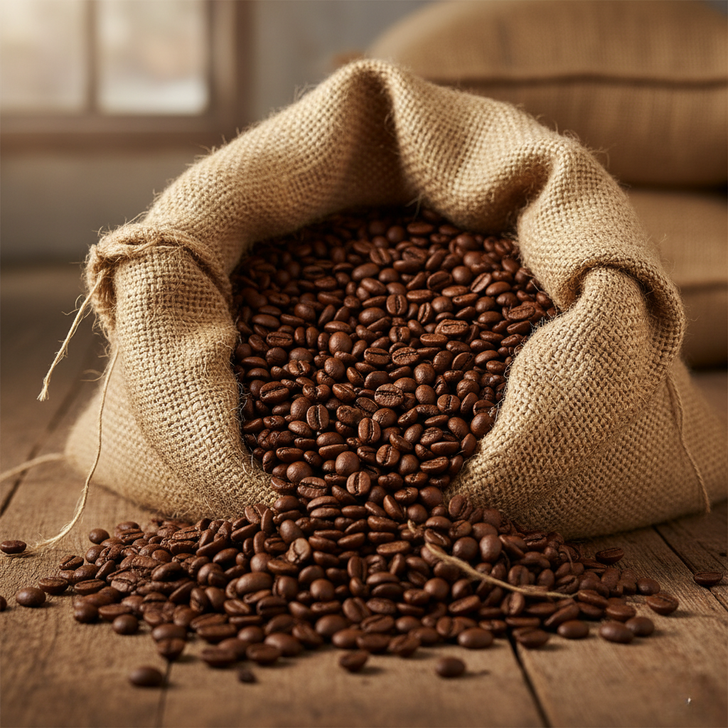 Robusta-Kaffeebohnen - mit dichterem Körper