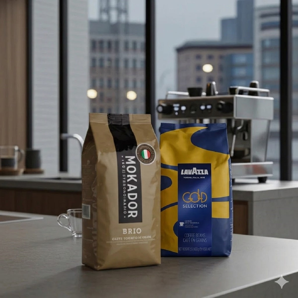 Vergleich Mokador Brio und Lavazza Gold Selection Espressobohnen – Crema, Aroma und Espresso im Barista-Test.