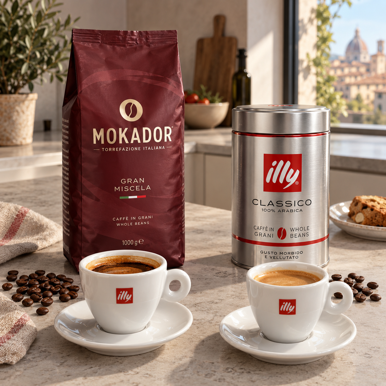 Mokador und illy Espressobohnen im Vergleich von Aroma, Crema und italienischer Röstung