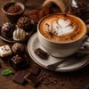 Kaffeebohnen mit Schokoladennoten neben dunkler Schokolade – aromatische Bohnen für Espresso und Café Crème