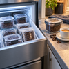 Portionierte Kaffeebohnen werden luftdicht eingefroren für langanhaltende Frische und volles Aroma
