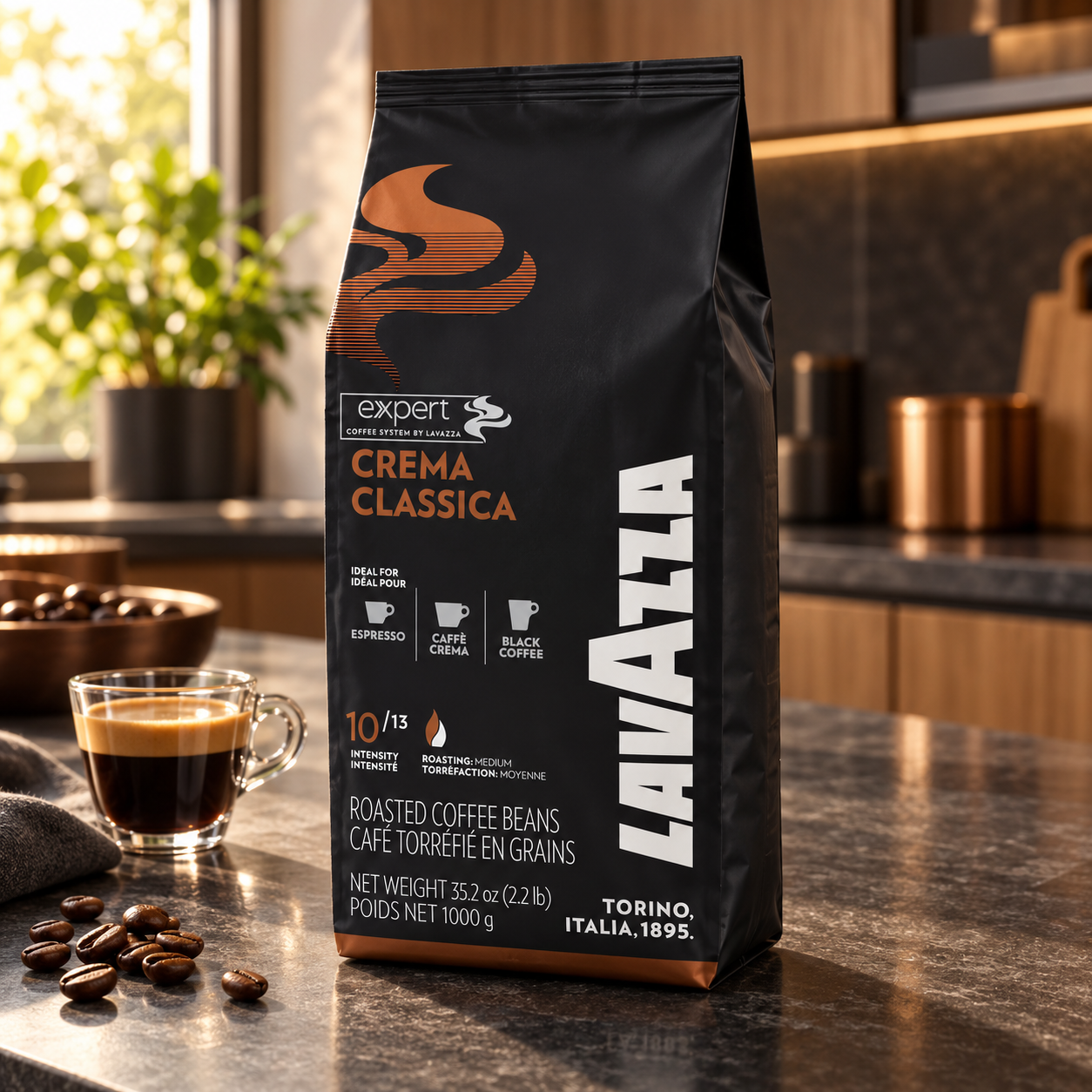 Espresso aus Lavazza Crema Classica mit goldbrauner Crema