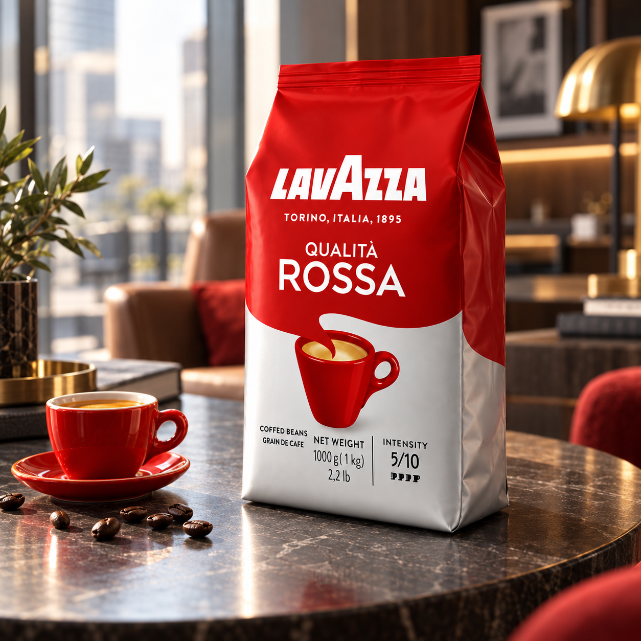 Lavazza Qualità Rossa Espresso mit dichter goldbrauner Crema