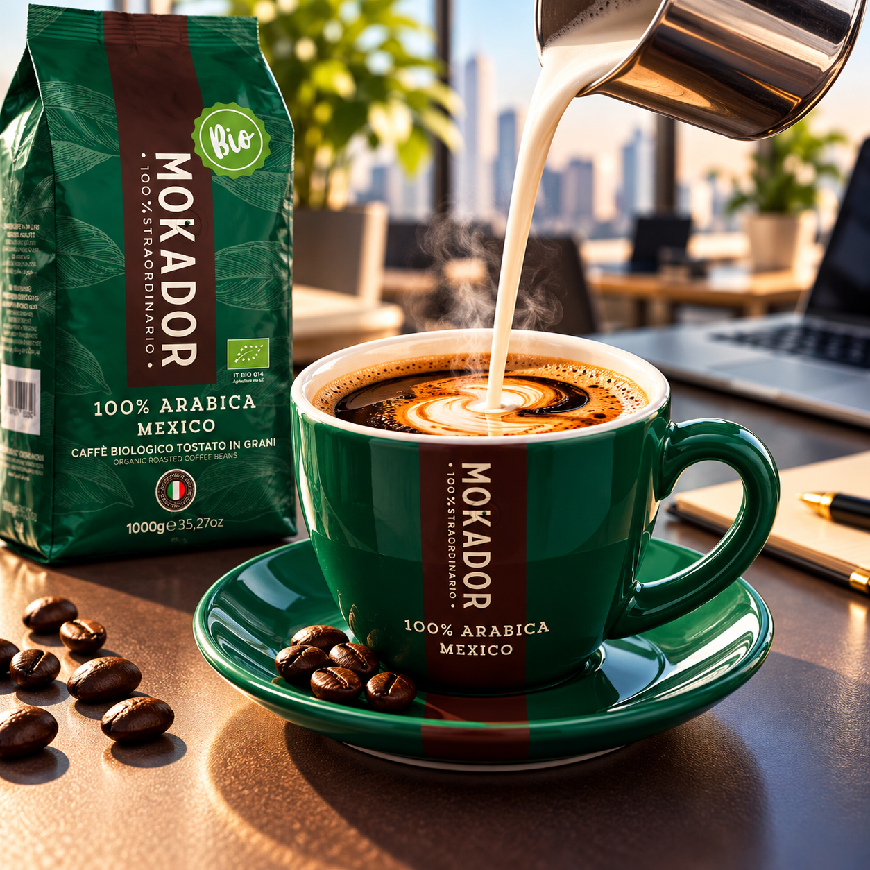 Mokador Mexiko Arabica Bio mit feiner Crema, mildem Körper und ausgewogenem Bio-Aroma im Barista-Test.