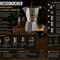 Klassischer Espressokocher aus Edelstahl auf dem Herd für aromatischen italienischen Espresso