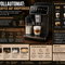 Moderner Kaffeevollautomat bereitet Espresso und Café Crème aus frisch gemahlenen Kaffeebohnen zu
