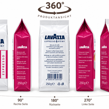 Espresso Point Kapseln Lavazza Espresso Intenso mit dunkler Crema in der Tasse