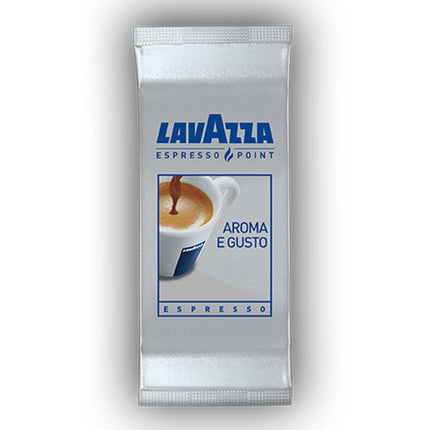 Lavazza EP Aroma & Gusto Pads mit kräftigem Espresso, dichter Crema und aromatischem Duft in einer Espressotasse