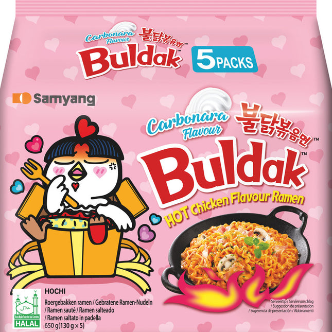 Buldak Hot Chicken Ramen Carbonara 5x130g