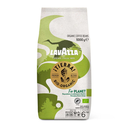 1-kg-Beutel Lavazza Tierra Bio-Organic mit aromatischen Bio-Kaffeebohnen und frisch gebrühtem Espresso
