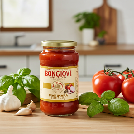 Italienische Bongiovi Marinara Sauce mit sonnengereiften Tomaten