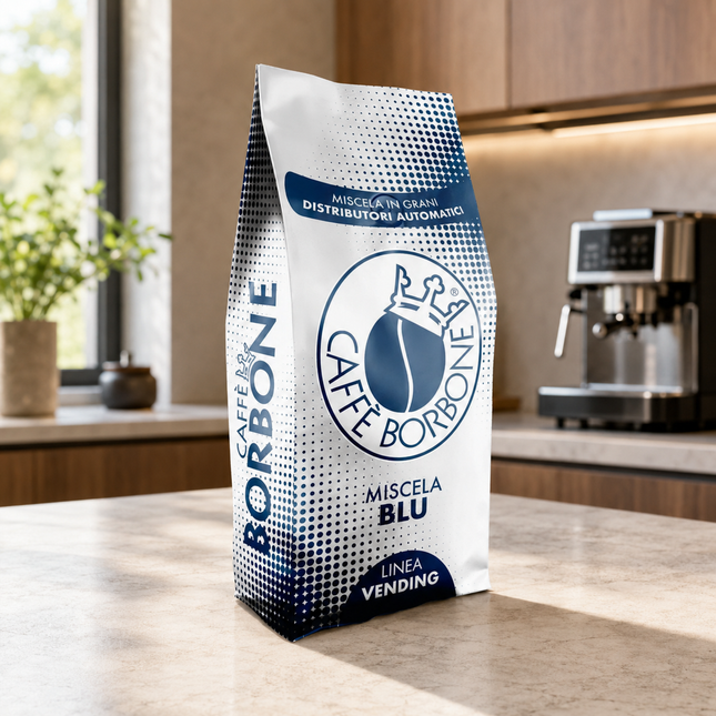 Caffè Borbone Blu ganze Bohnen für Espresso, Café Crème, Cappuccino und Milchkaffee