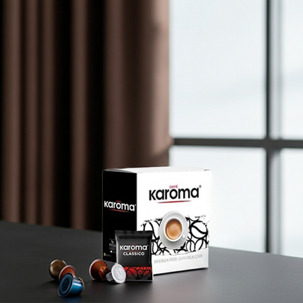 Klassischer neapolitanischer Espresso: Caffe Karoma Classico 100 Kapseln im Schweizer Onlineshop.