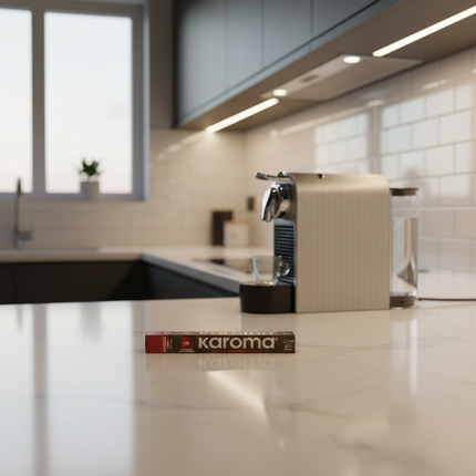 Nespresso-kompatible Karoma Classico Kapseln: Cremiger Genuss für Schweizer Kaffeeliebhaber.
