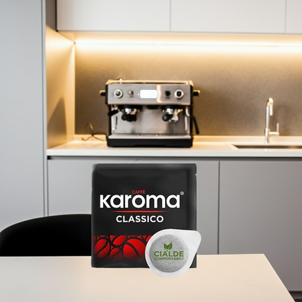 E.S.E. Pads 44mm Karoma Classico: 50 Stück Vorratspackung für alle gängigen Padmaschinen in der Schweiz.