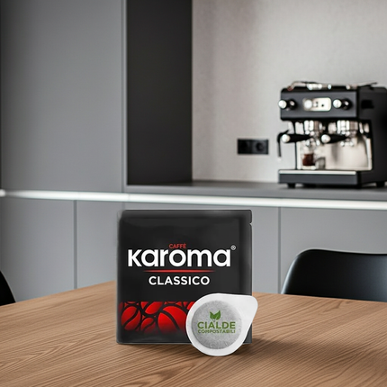 Günstige Kaffeepads 50 Stk.: Karoma Classico Vorteilspack für kleine Haushalte und Schweizer Büros.