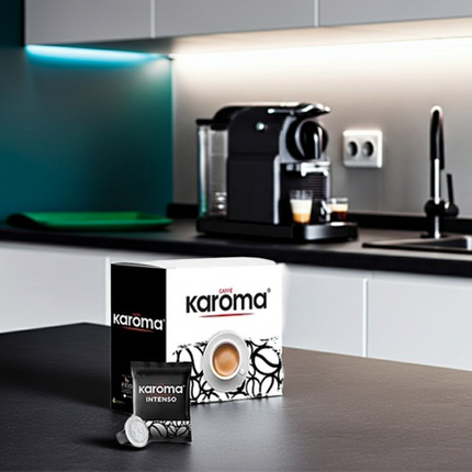 Caffe Karoma Intenso 60/40 – Schokoladiges Aroma und dichte Crema in Nespresso kompatiblen Kapseln.