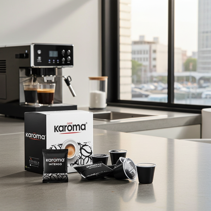 100er Vorratspack Caffe Karoma Intenso – Günstige Nespresso-Alternative bei kaffeegeniesser.ch.