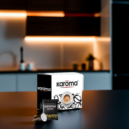 Caffe Karoma Soave – Ausgewogenes Aroma und milde Säure in Nespresso kompatiblen Kapseln.