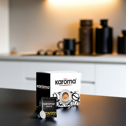 Ideale Kaffeekapseln fürs Büro: Caffe Karoma Soave 100er Packung – Schweizer Versand.