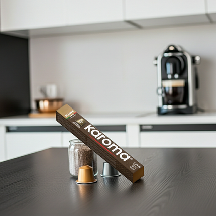 Karoma Soave Aluminiumkapseln – Sauerstoffdichte Versiegelung zur langfristigen Erhaltung der Frische bei Kaffeegeniesser.ch.