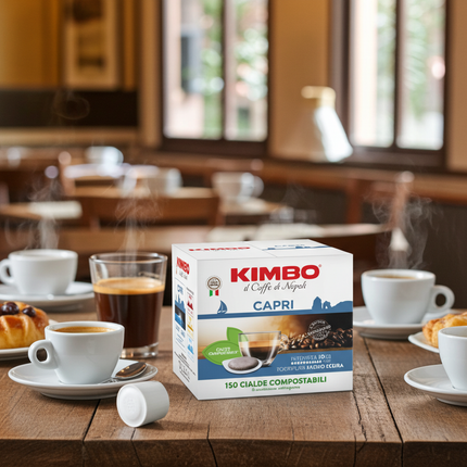 Kimbo Capri E.S.E. 150 Portionen – Maximale Crema und wenig Säure für anspruchsvolle Genießer