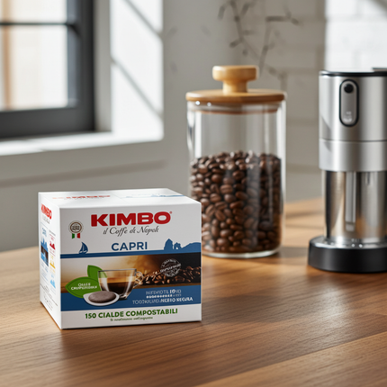 Kimbo Capri Espresso Pads – 150 Stück Vorratspackung für Schweizer Büros und Privathaushalte