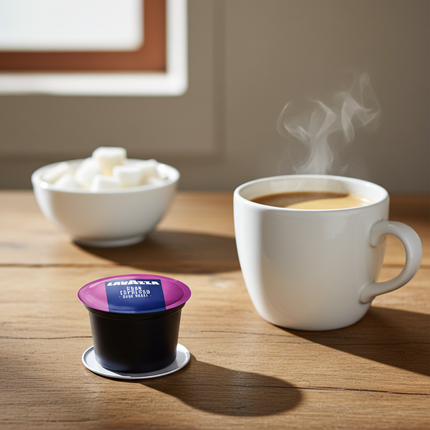Lavazza Gran Espresso Extra Intenso – Fokus auf die dichte, dunkle Crema der professionellen Kapsel