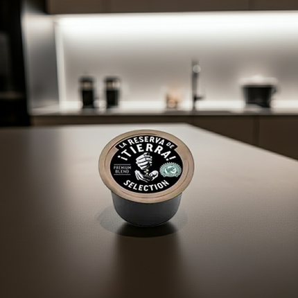Produktansicht Lavazza ¡TIERRA! Espresso – 100 einzeln versiegelte Kapseln für anspruchsvolle Kaffeegeniesser.