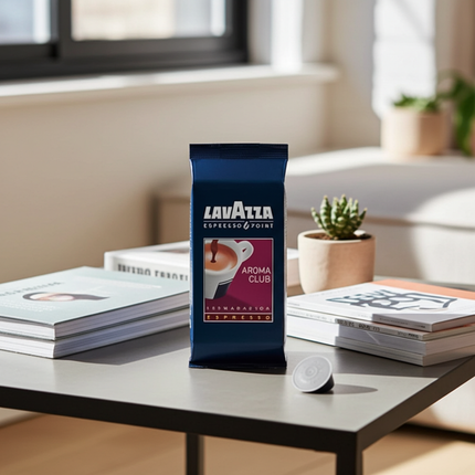 Zubereitung Aroma Club Espresso Point – Zeigt die elegante Extraktion und das komplexe Duftprofil.