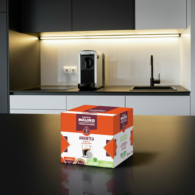 Kaffeepads 70% Arabica 30% Robusta: Caffè Mauro Amantea 50er-Box für Padmaschinen.