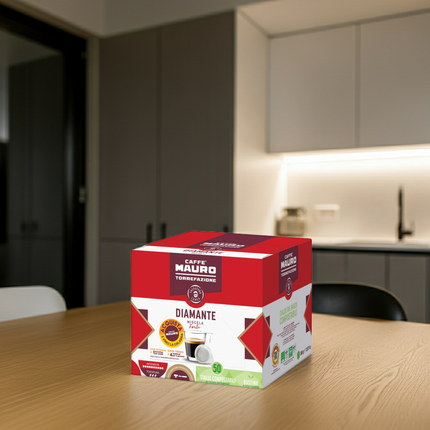 Standard 44mm E.S.E. Pads: Caffè Mauro Diamante – 50 Stück für die schnelle Espresso-Zubereitung.