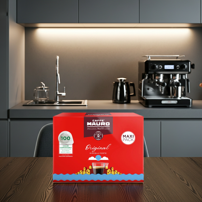 Kaffeepads Schweiz: Caffè Mauro ORIGINAL 100 Stück E.S.E. Standard für Schweizer Haushalte.