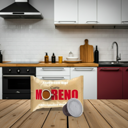 Caffè Moreno Espresso Bar Nespresso® kompatibel – Perfekt für kräftigen Ristretto oder intensiven Cappuccino.