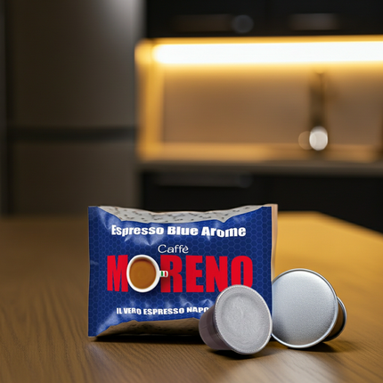 Caffè Moreno Espresso Blue Arome 10er Pack – Ideal für einen verlängerten Lungo oder milden Espresso.