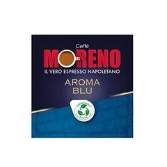 Präzise 44mm Extraktion: 150 Caffè Moreno Aroma Blu Pads für konstante Qualität bei jedem Bezug.