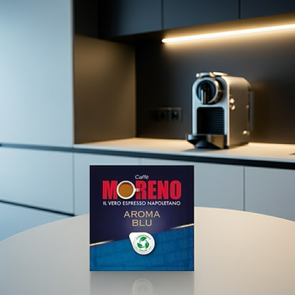 Caffè Moreno Aroma Blu 150 Pads – Umweltfreundliche 44mm Einzelportionen für Siebträger & Pads.