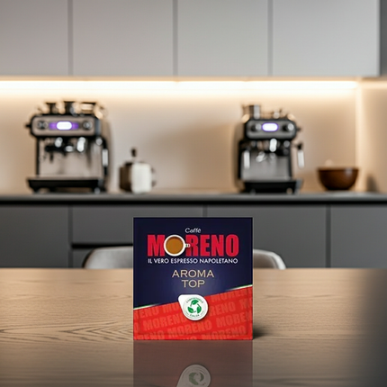 Espresso-Pads 150 Stk. Caffè Moreno: Aroma Top Mischung mit schokoladigen Noten und wenig Säure.